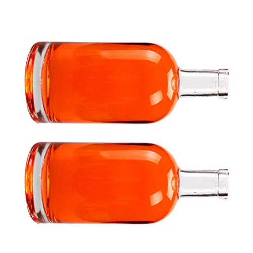 UPKOCH 2 peças de decantador de uísque espesso transparente Vodka garrafa de vinho para Bourbon Bran