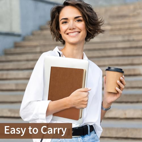 Image of Lined Journal Notebook for Work College Ruled Note Book 7.2 inchx9.6 inch B5 PU Leather Daily Journaling 160 Pages for Women Men Writing Home School Supplies Business (Brown)