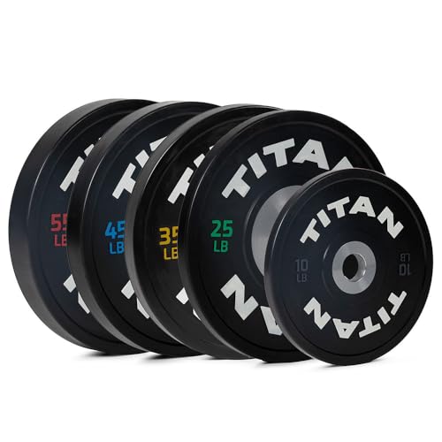 Titan Fitness Black Elite Olympic Bumper Plates