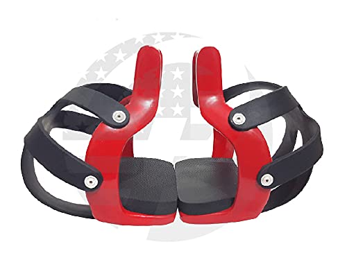 RIDING GEARS Aluminum Endurance Ride Cage Safety Horse Stirrups RED