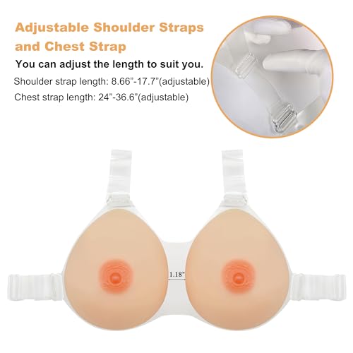 Strap on Silicone Breast Forms Fake Boobs for Mastectomy Prosthesis Crossdresser Transgender Cosplay2