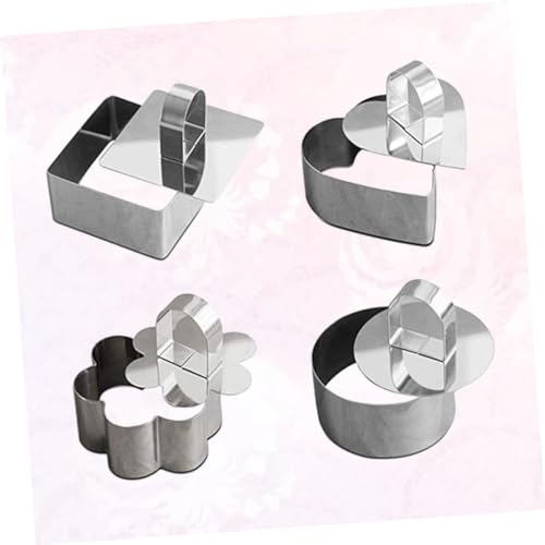 Moldes de mousse de acero inoxidable 4 piezas miniatura 3