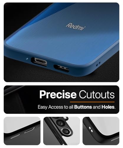Image of WOW IMAGINE Shockproof Hybrid Back Cover for Redmi 9 | Redmi 9 Activ | Poco C31| Redmi 9C | Hard Slim fit Back Case | PC & TPU | Clear Transparent Case - Blue