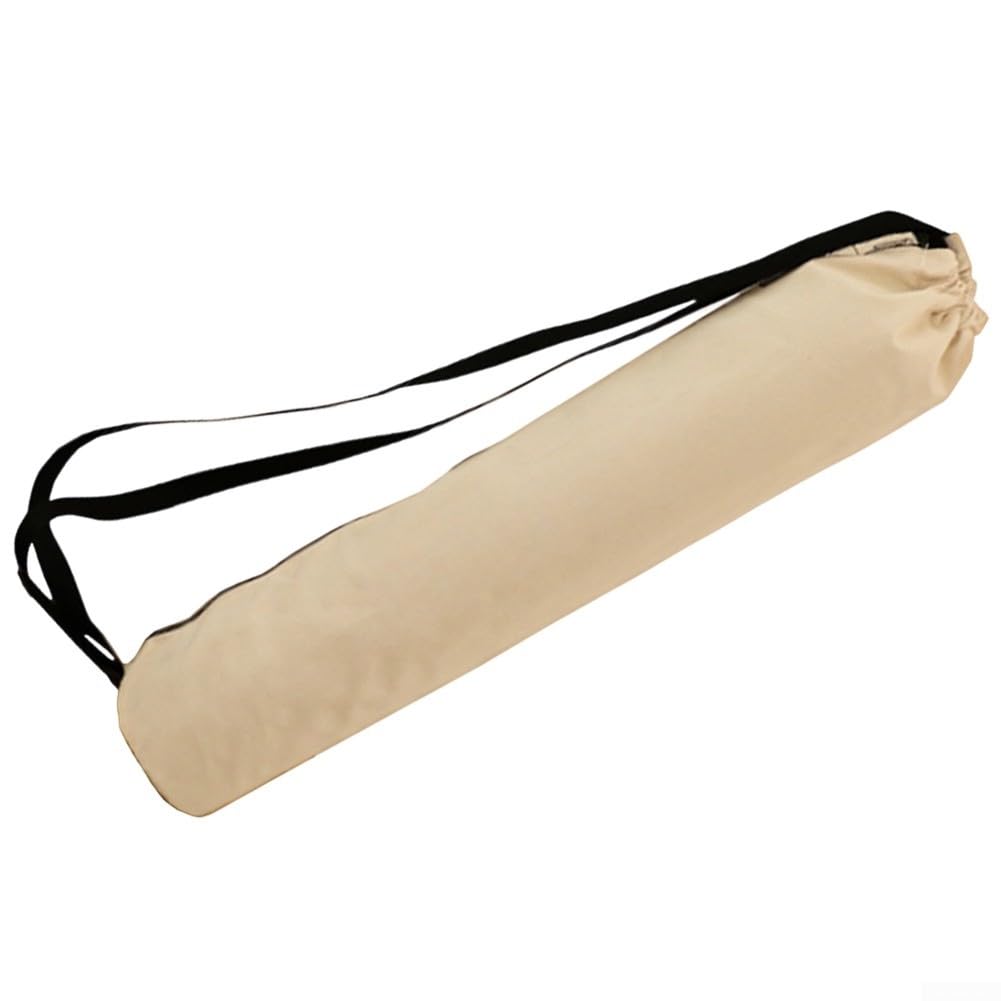 RemixAst Sac à dos robuste pour tapis de yoga en toile épaisse avec large ouverture à fermeture éclair pour un rangement sécurisé et un accès facile - Jaune