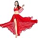 ROYAL SMEELA Bauchtanz Kostüm Outfit Set - Performance Top und Rock - Tanzen Chiffon Maxirock Top Set für Frauen Langer Röcke