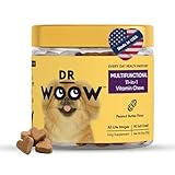 Multivitamin Supplements for Dogs Soft Chews (90 CT) – 11-in-1 Daily Wellness + Immune & Gut Support – Glucosamine + Probiotics – Made in USA