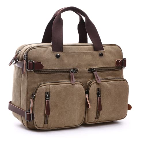 Sac fourre-tout en toile vintage de qualité supérieure coloris kaki