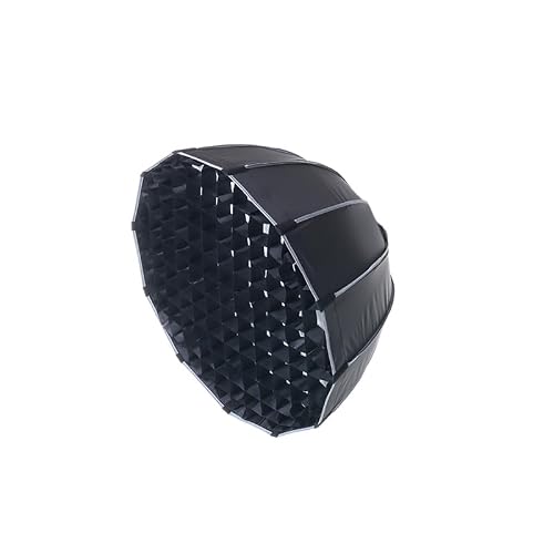 REFLEX CAMERA 45cm Deep Parabolic Softbox Diffuser Kit – Bowens Mount, Portable Studio Lighting Modifier with Grid & Dual Diffusers for Photography & Video, Easy Quick-Release Setup