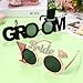 Ciieeo 2Pcs Bride And Groom Sunglasses Bride Groom Eyeglasses Party Eyeglasses Bridal Wedding Hen Party Favors for Bridal Shower Bachelor Party Photo Props Unique Wedding Accessories Memorable Moments