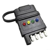 Sihavena Anhänger-Elektrotester, Doppelkopf-Design für 4-polige und 5-polige US-Standard-Kabelbäume, kompatibel mit den meisten Anhängern und Abschleppfahrzeugen