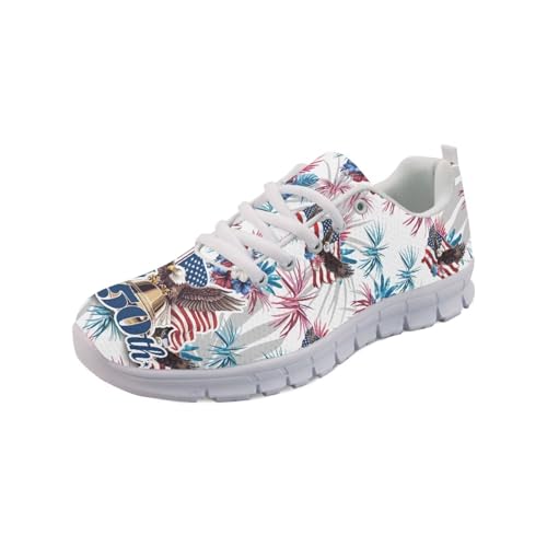 Image of GIFTPUZZ Mens Lace Up Athletic Trainers Running Sneakers Wedge Breathable Gym Lightweight Sports Tennis Shoes