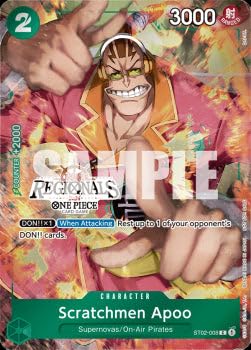Scratchmen Apoo (ST02-008) (V.1) STP Common Englisch Near Mint - Special Tournament Promos - mit ReCollectibles-Versandschutz - für One Piece