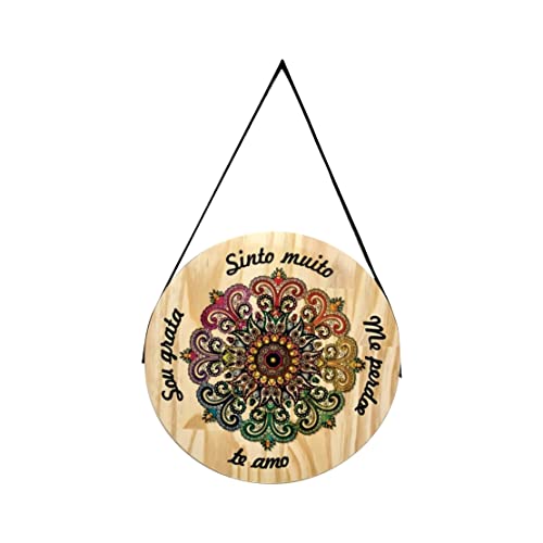 Quadro Decorativo De Pinus Mandala Redonda Ho'oponopono
