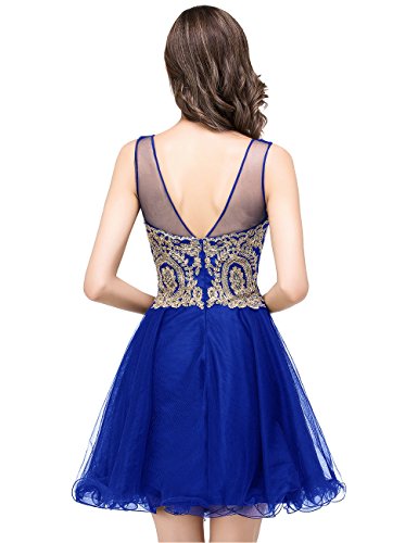 MisShow 2024 Women's Cocktail Dresses Crystals Applique Short Prom Homecoming Dresses - Image 3