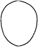 matt schwarze Kette mit silbernen Schmuckelementen