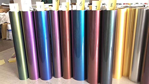 Guangyintong Chameleon Heat Transfer Vinyl Htv Vinyl For T-Shirt 12In X 12In 5 Colors E1-E5(15 Sheets) #TOP1