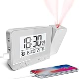 【Einfach zu bedienen & tragbar】: Die Uhr hat zwei Betriebsmodi: Sie kann zu Hause an das Stromnetz angeschlossen werden und kann beim Ausgehen mit 2 AAA-Batterien (nicht im Lieferumfang enthalten) installiert werden. Und seine Größe und Energieverbrauch sind gering, es ist leicht zu tragen und zu verwenden.