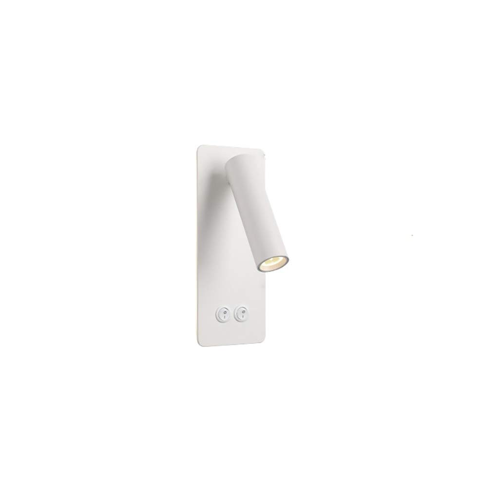 HynJGih Bedside lamp wall Bedroom Study Personality Hotel wall with Switch Small Spotlight Reading lamp(White)