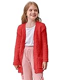 Prenda blanda Chaqueta Punto Manga Larga Niña, Color Rojo, Vellón 10 Años