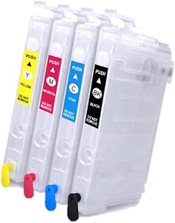 802XL 802 T812 812 Refillable Ink Cartridges No Chip T802 T8021 Replacement Sublimation Ink Cartridges Without Chip & Ink for WF-7820 WF-7830 WF-7840 WF-7310 WF-7835 WF-7845 EC-C7000 Printers