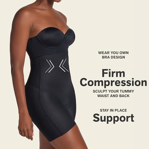 Image of Leonisa On Target - Tummy Control Shapewear Strapless Sculpting Step-in Body Shaper with Short Bottom