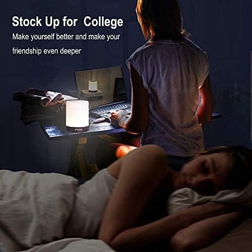 iFkoo Bedside Lamp, Touch Lamp for Bedrooms, Table Lamp with Dimmable Warm Light, Rechargeable Portable Touch Sensor LED Color Changing RGB Night Light, Best Gifts for Baby, Teens, Kids Adults