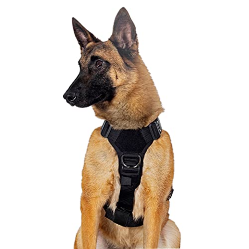 rabbitgoo No-Pull Hundegeschirr atmungsaktiv Brustgeschirr Geschirr für Hunde Welpengeschirr Reflexstreifen Sichere Führung Einstellbar Weich Schwarz L 5 OneTigris No-Pull Hundegeschirr Goliath K9 Geschirr mit Griff Taktisches Einstellbar Geschirr für K9 Hunde Welpen Jagd Wandern Trainierung Spaziergang Outdoor-Aktivitäten (Schwarz, XL)