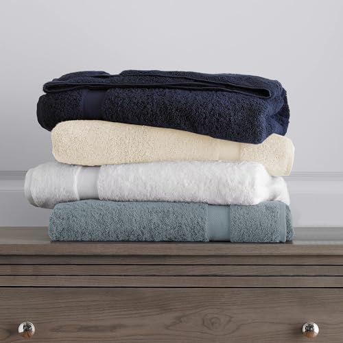 Delara 100% Organic Cotton Towels 650 GSM Plush Feather Touch Quick Dry Towel, 6-Piece Towel Set GOTS Certified, Oeko-Tex Green Certified, 1 Bath Towel, 1 Bath Sheet, 2 Hand Towels & 2 Wash Cloths by Delara - Image 5
