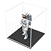 HEMYLU Acrylic Box with Matte Black Base, Fully Assembled Clear Acrylic Display Case, Preassembled Display Case for Collectibles, Toys (5x5x5 inch)