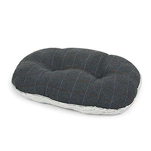 Petface Twilight Tweed Oval Dog Cushion, Reversible & Machine Washable, Large (Pack of 1)