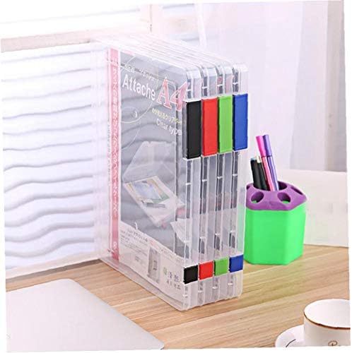 1pcs A4 Transparent Storage Box Plastic Document Paper Filling Case File Stationery Desktop Storage Box(random Color)