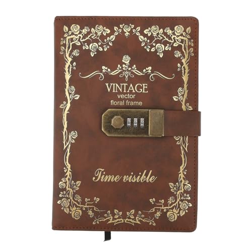 Carnet de mots de passe d'exception Pilipane, style vintage européen haut de gamme avec serrure