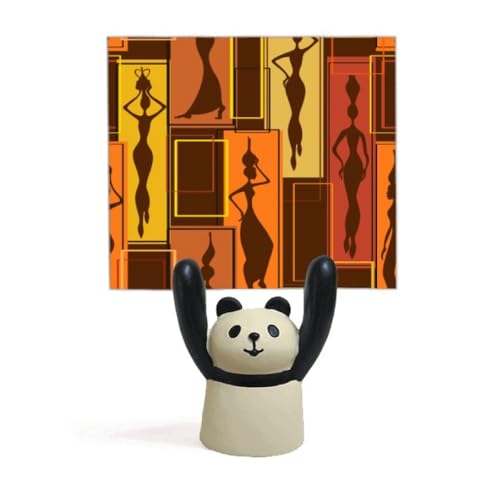 Porte-mémo panda afaboriginal support note et pince photo femme
