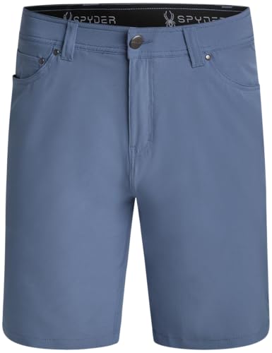 Spyder Mens Tech Shorts - UPF 30+ Lightweight Performance Stretch Water-Resistant 5-Pocket Woven Shorts for Men (30-38)