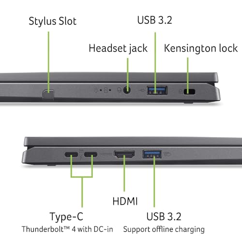 acer Aspire Spin 14 (ASP14-52MTN-51V5) Convertible Notebook, 14 WUXGA IPS Touch-Display, Intel Core Ultra 5 115U, 16 GB RAM, 512 GB SSD, Intel Grafik, Windows 11, QWERTZ Tastatur, grau