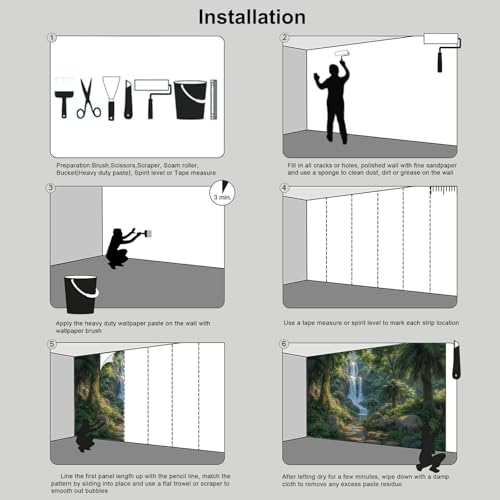 Papier peint soie forêt tropicale 400x280 cm poster géant mural pour salon - 8