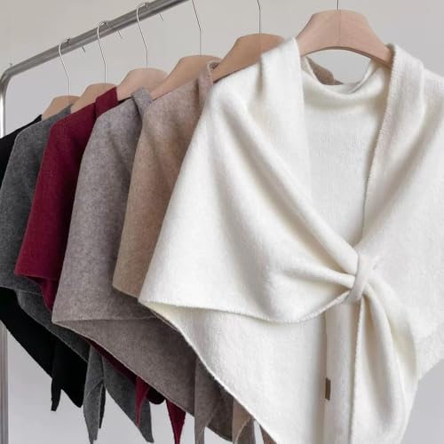 Pashmina Wraps Women Knitted Shawls and Wraps 2025 Fashion Solid Shoulder Top Sweater Cardigan Cape Shawl Scarf3