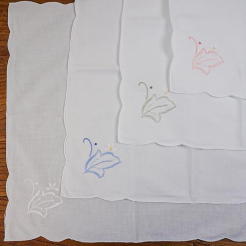 Servilletas de Tela Bordadas Cuadradas 16.5x16.5 Pulg miniatura 6