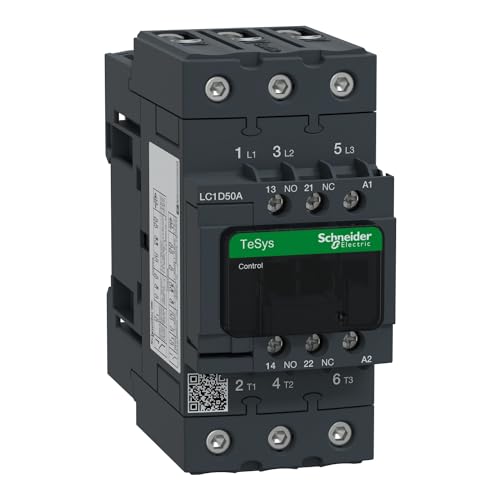Schneider Electric - LC1D50AP7 LC1D50AP7 Power Contactor LC1D 3p, +1S+1Ö, 22 kW, 50 A, 400 V AC3, Coil 230 V AC
