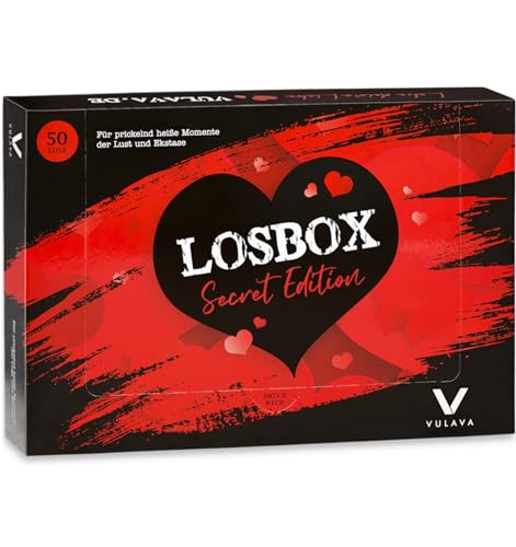 Losbox für Paare Secret Edition von VULAVA® - die erotische Losbox mit 50 Losen ist das Geschenk für Paare Männer Frauen Freund und Freundin - Die Überraschung für mehr Lust Sex Liebe u. Erotik