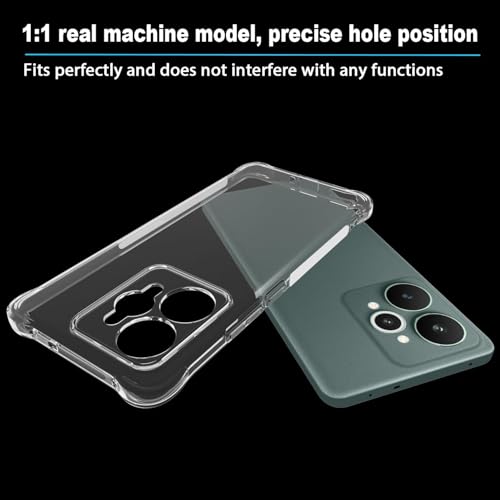 Image of REALCASE Silicone Realme 15 5G Back Cover Case, Scratch Resistant Protective Crystal Clear Transparent Shock Proof Bumper Back Cover Case for Realme 15 5G