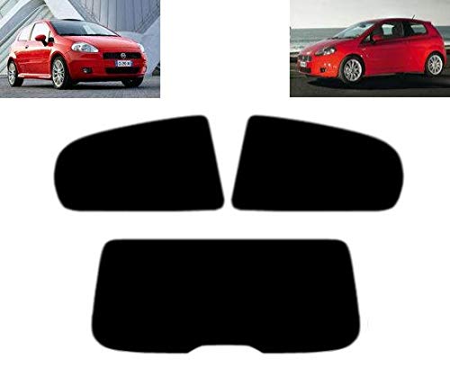 Tintcom.com Láminas Solares para Tintar Las Lunas del Coche-Fiat Grande Punto 3-Puertas Compacto 2005-2009 Ventanas Traseras & Luna Trasera (20% Oscuro Ahumado)