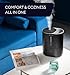 GENIANI Cool Mist Air Humidifiers for Bedroom, Plants, and Large Rooms - Quiet Humidifiers for Baby Room with Auto Shut Off & Night Light (3.9L, Black)