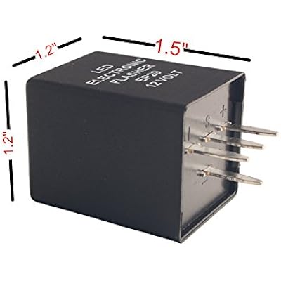 Dewhel LED Electronic Flasher EP29 12 Volt 4-Pin EP29N Relay Fix For LED Turn Signal Bulbs Hyper Flash Fix 1996-2005 Cadillac Chevrolet GMC Oldsmobile