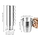 MyLifeUNIT Coffee Cups, Stainless Steel Coffee Mugs with Stand, Set of 6