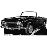 SS11273 1960s Black English Secret Agent Spy Bond Powers Sports Car Stand in Cardboard Cutout Standee Standup