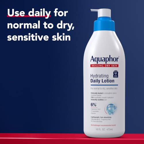 Aquaphor Daily Hydrating Face and Body Lotion, Hyaluronic Acid, 16 FL OZ - image 9