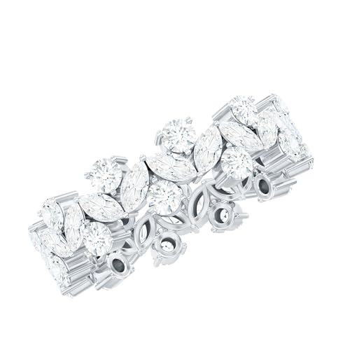 Certified Moissanite Eternity Band for Women, D-Vs1 Quality, Moissanite Wedding Anniversary Ring - With Jewelry Box