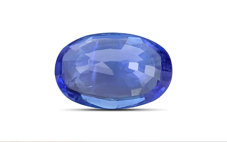 Saphir bleu pierre précieuse forme ovale originale certifiée A9 - 4