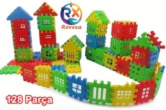 Rovexa Puzzle City 3D Yapı ve Tasarım Blokları, 2+ Yaş, Eğitici Oyuncak, Şehir Temalı, Yaratıcı Öğrenme (128 Adet) - Görsel 6